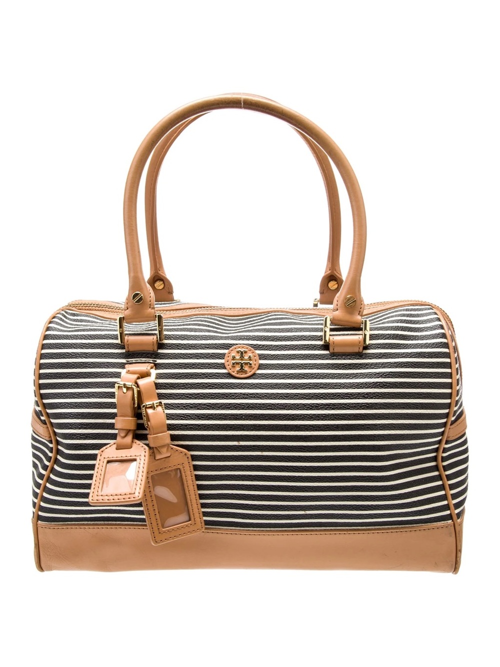 Authentic Tory Burch Viva Striped Satchel - Very Good Condition